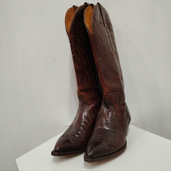 HANDMADE LEATHER REPTILE WESTERN BOOTS - Picture 13 of 14
